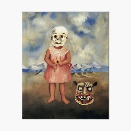 Item preview, Girl with Death Mask by Frida Kahlo designed and sold by FridaBubble.
