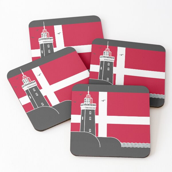 Item preview, Denmark flag with Rubjerg Knude lighthouse designed and sold by Breier.