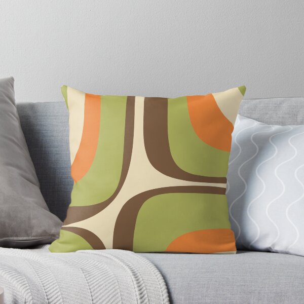 Item preview, Retro Groove Pattern in 70s Orange Brown Avocado Green Beige Cream designed and sold by kierkegaard.