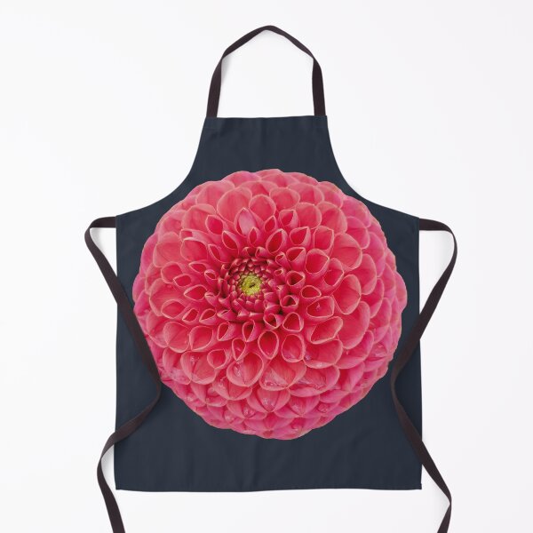 Item preview, Red Ball Dahlia Flower on Dark Blue Square designed and sold by ellenhenry.