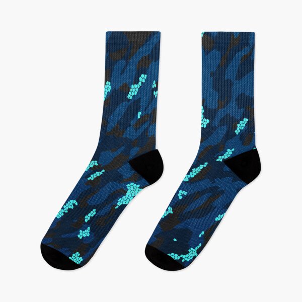 Artikelvorschau, Tarnung - Marineblau und Cyan entworfen und verkauft von Tshirtstory.