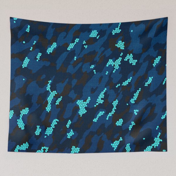 Item preview, Camouflage - Navy Blue and Cyan  designed and sold by Tshirtstory.