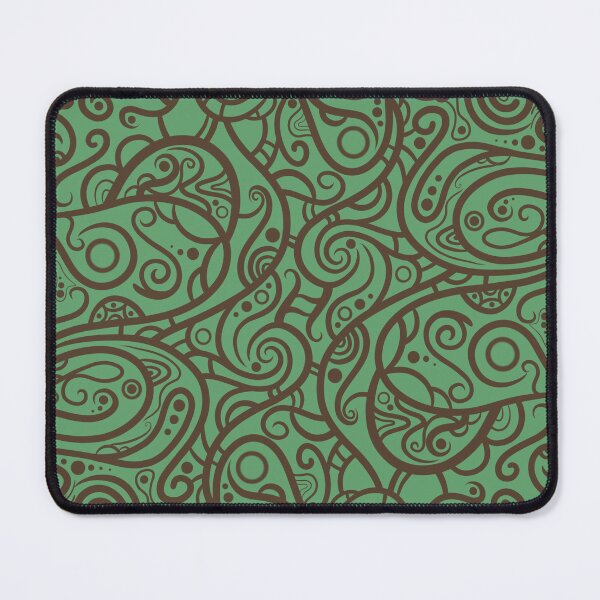 Item preview, Green abstract lines swirl designed and sold by MinEkkoArt.