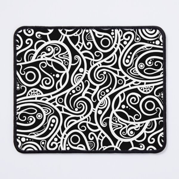 Item preview, Swirl of black abstract lines designed and sold by MinEkkoArt.