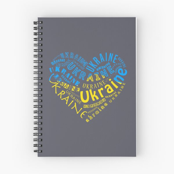 Item preview, Ukraine heart in different languages. Blue and yellow Ukrainian colors designed and sold by BeRudeShop.