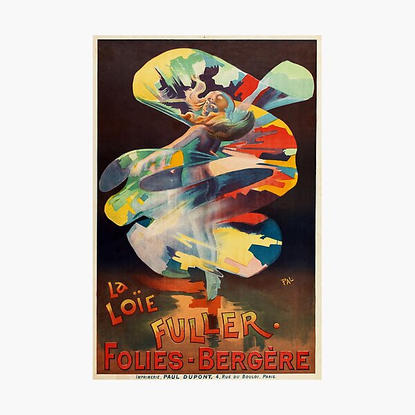 Item preview, LA LOIE FULLER Paris Theatre Dancer Show Vintage French Art Nouveau Pal designed and sold by retroposters.
