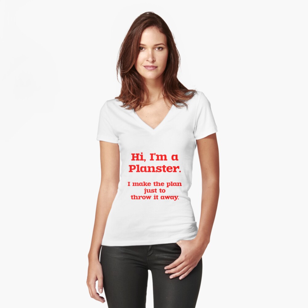 Item preview, Fitted V-Neck T-Shirt designed and sold by RockWinterRec.