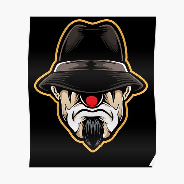 Halloween Scary Clown Cholo Shirt Gangster Poster