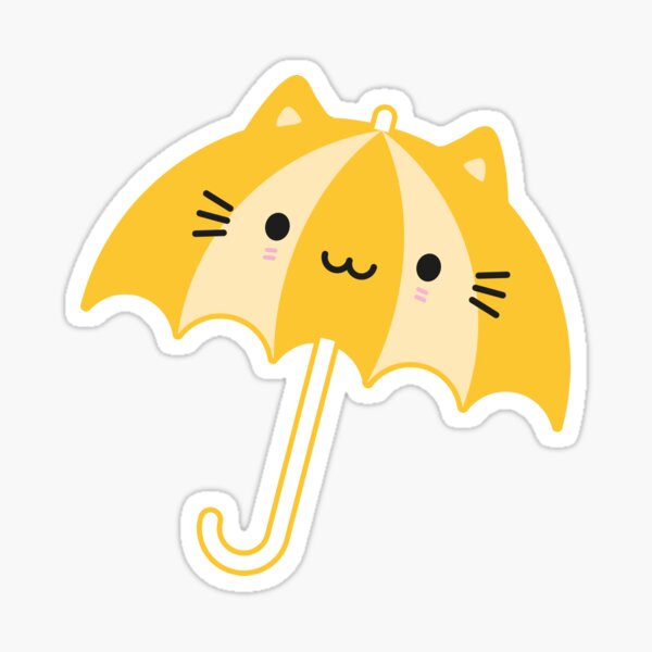 Kawaii Cat Umbrella Sticker