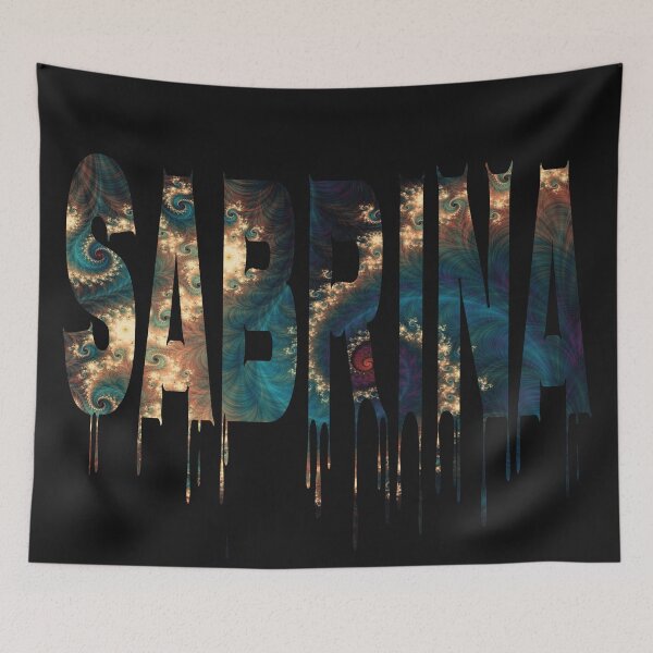 Item preview, Sabrina girls name abstract gold and blue test design designed and sold by Areashor.