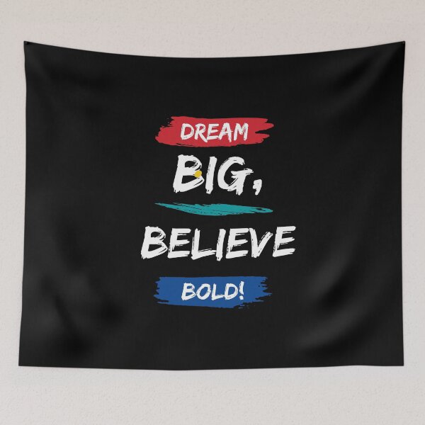 Item preview, Dream Big Believe Bold - Motivational quote designed and sold by FancyZone.