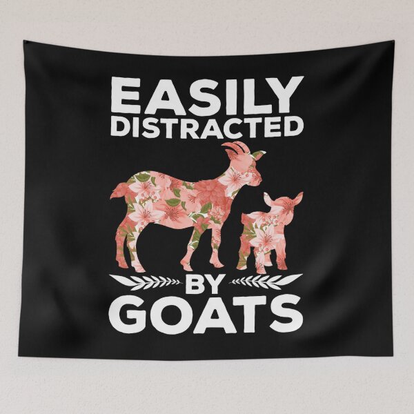 Item preview, Floral Farm Animal Funny Farmer Easily Distracted By Goats designed and sold by Mariaxjulio.