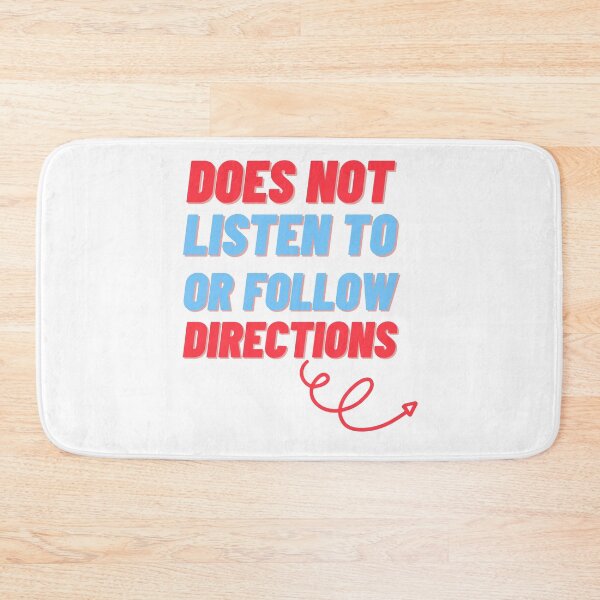 Item preview, Doesn't Listen to or Follow Directions - Funny Man Design  designed and sold by CreativNode.