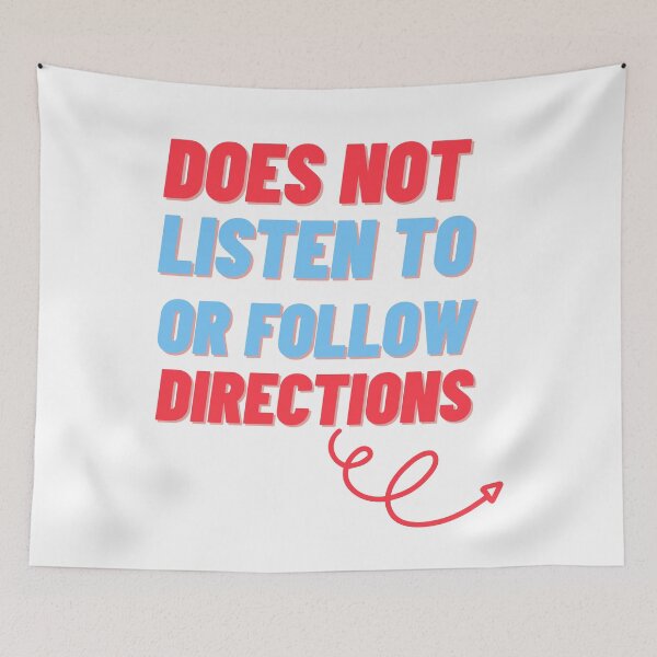 Item preview, Doesn't Listen to or Follow Directions - Funny Man Design  designed and sold by CreativNode.