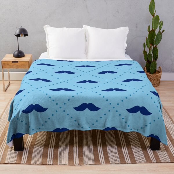 Item preview, Father Day Pattern Mustache Dad Pattern Daddy Blue Pattern designed and sold by Dr.YesOrNo.