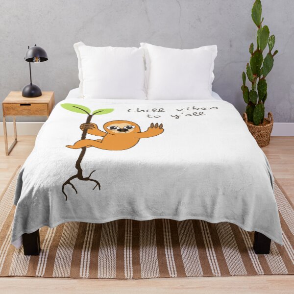 Item preview, Chill vibes to y'all, cute design, sloth chilling on a tree designed and sold by FairyOfCherries.