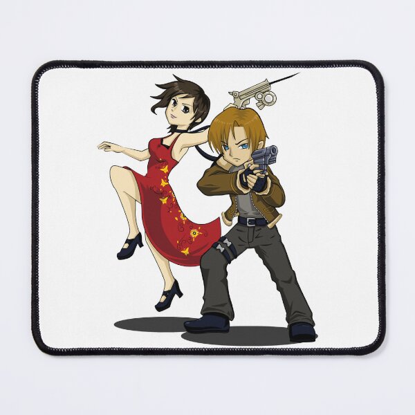 Item preview, Creative Survival Horror Video Game Alluring Re4 Chibi Ada And Leon Gift For Fans designed and sold by OverbayStraight.