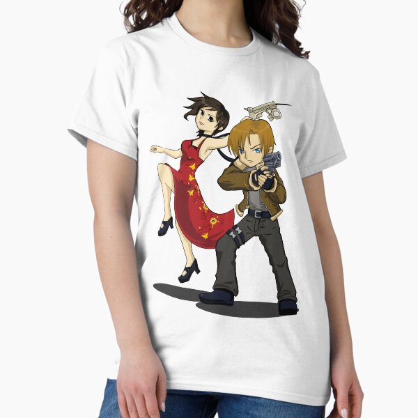 Vista previa del artículo con la obra «Videojuego de terror y supervivencia creativo: atractivo regalo de Ada y Leon de Re4 Chibi para fanáticos», diseñado y vendido por OverbayStraight.