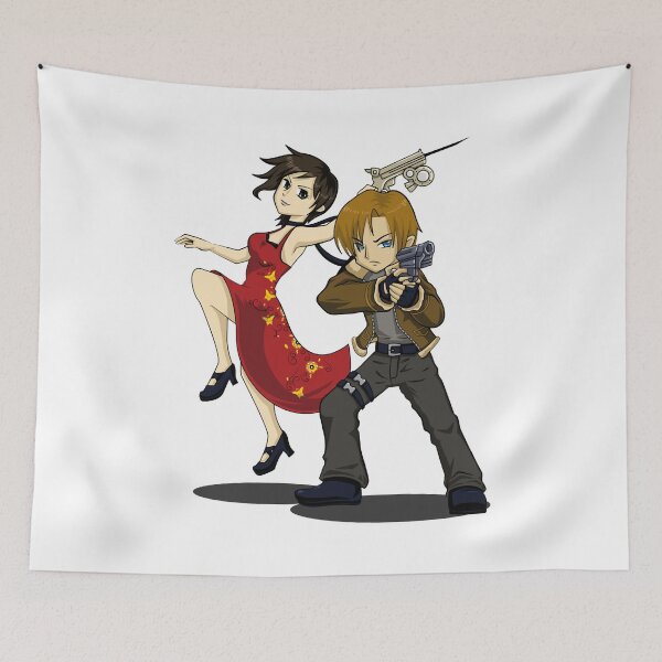 Item preview, Creative Survival Horror Video Game Alluring Re4 Chibi Ada And Leon Gift For Fans designed and sold by OverbayStraight.