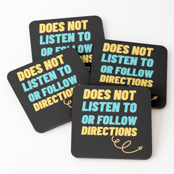 Item preview, Doesn't Listen to or Follow Directions - Funny Man Design  designed and sold by CreativNode.