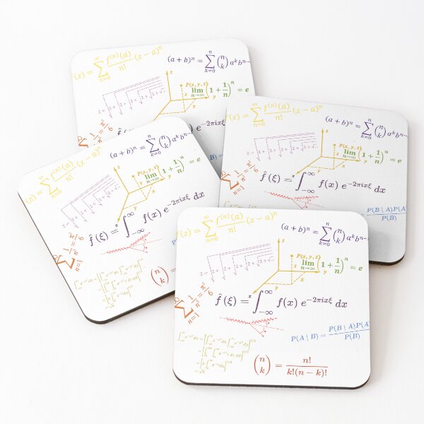 Item preview, math equations and formulas colored version designed and sold by NoetherSym.