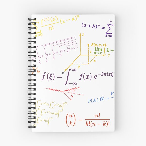Item preview, math equations and formulas colored version designed and sold by NoetherSym.