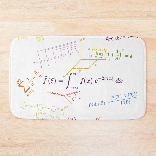 Item preview, math equations and formulas colored version designed and sold by NoetherSym.