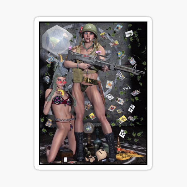 Hippie Witch First Earth Battalion Sticker