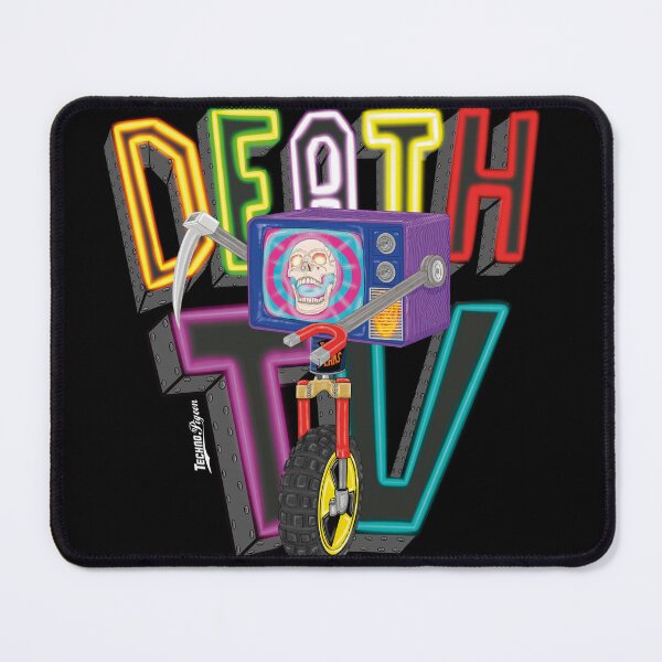 Item preview, TechnoPigeon Death TV With Neon Text  designed and sold by TechnoPigeon.