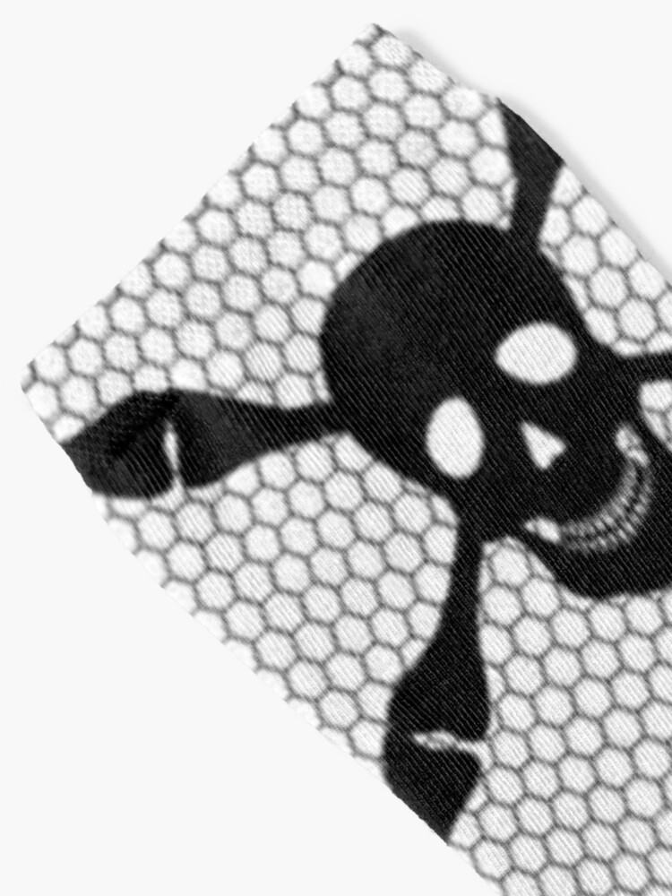 Skull Crossbones Black Fishnet Tights Hosiery Halloween Party UK