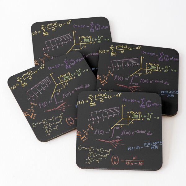 Item preview, math equations and formulas colored version designed and sold by NoetherSym.