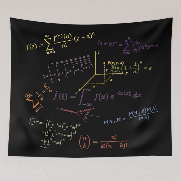Item preview, math equations and formulas colored version designed and sold by NoetherSym.