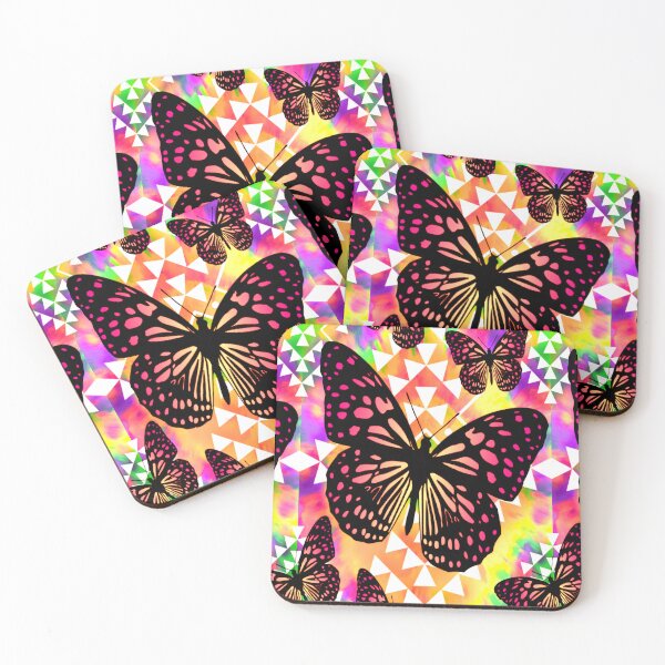 Item preview, Rainbow Gradient / White  / Fire Color  Native Butterfly Design  designed and sold by JMWCD.