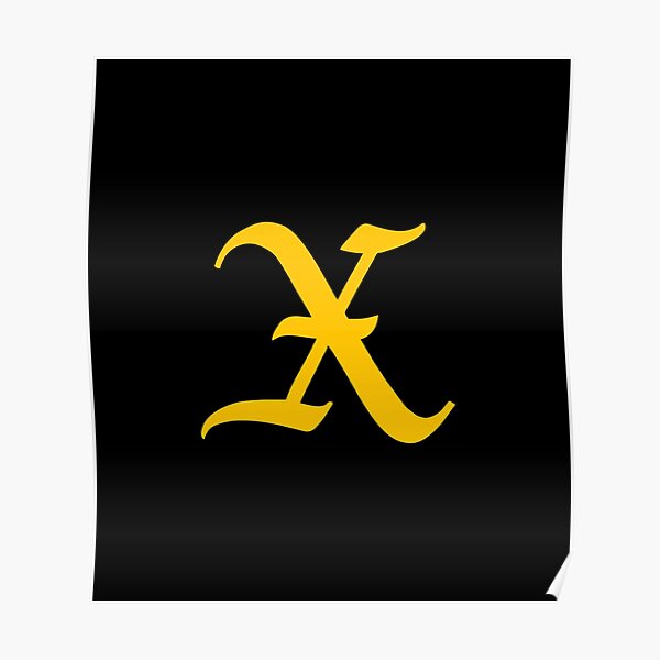 "X Band Logo Sticker" Poster for Sale by rachelVang99 Redbubble
