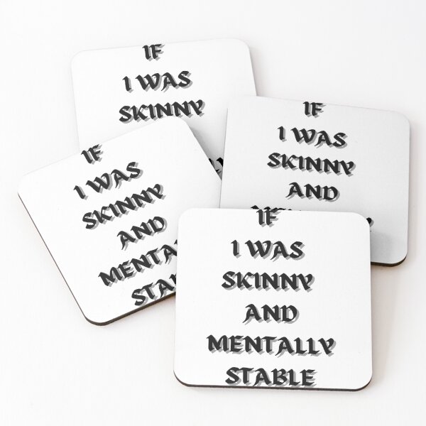 Item preview, Si fuera flaco y mentalmente estable - Pegatina designed and sold by Merry Moon Store.