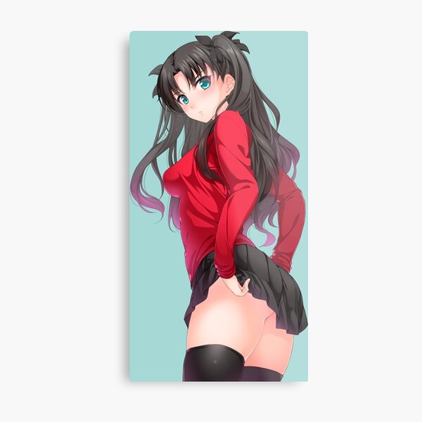 Sexy Rin Tohsaka Lewd Butt Ass Thicc Fsn Hentai Ecchi Metal Print