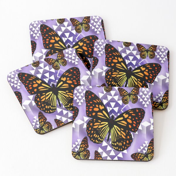 Item preview, Lavender Gradient / White / Fire Color Native Butterfly Design  designed and sold by JMWCD.