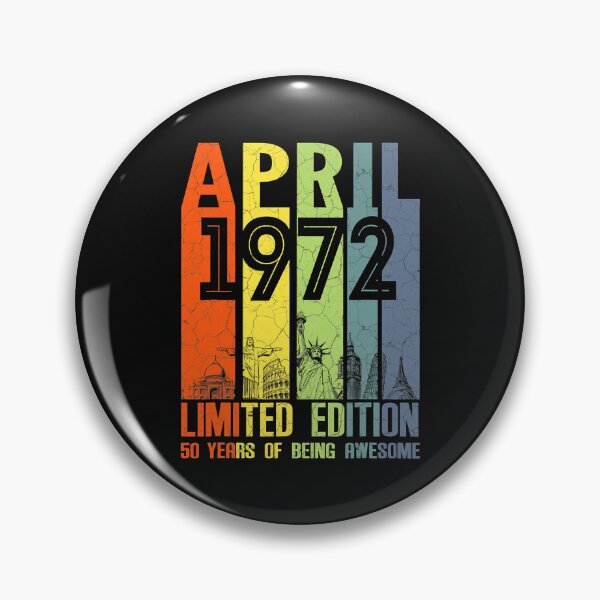 Item preview, April 1972 Retro 50th Birthday 50 Year Old Limited Edition  designed and sold by KathrineSandnes.