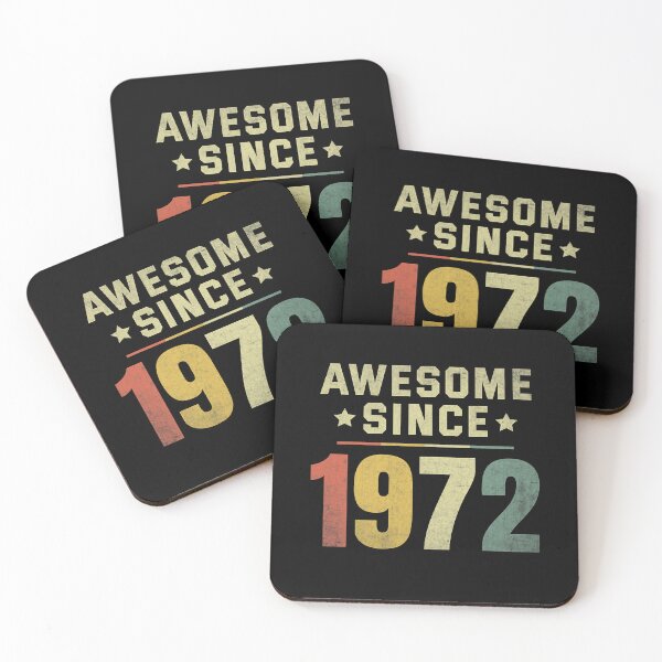 Item preview, Awesome Since 1972 50th Birthday Retro Men Women designed and sold by KathrineSandnes.