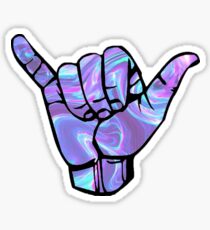 Hang Loose - lila metallic Sticker