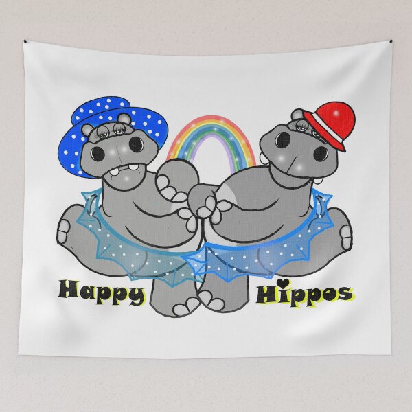 Item preview, Happy hippos  designed and sold by Shirley cute art .