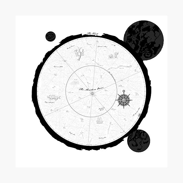 The Void Ocean Map (no key) Photographic Print