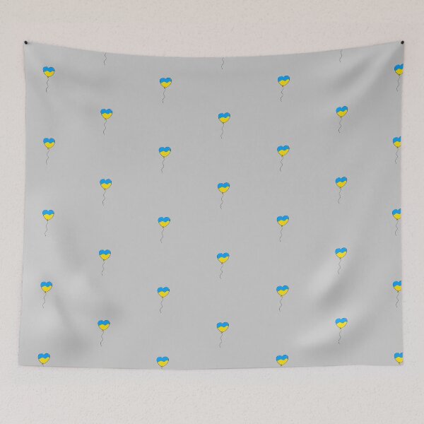 Item preview, Ukraine in my heart, I stand with Ukraine, Ukraine balloon minimalistic design designed and sold by BeRudeShop.