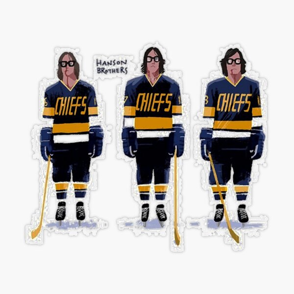 Hanson Brothers Charlestown Chiefs Slap Shot Ice Hockey Movie Men's T- shirt