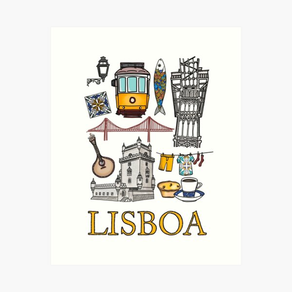 Best of Lisbon in color Art Print