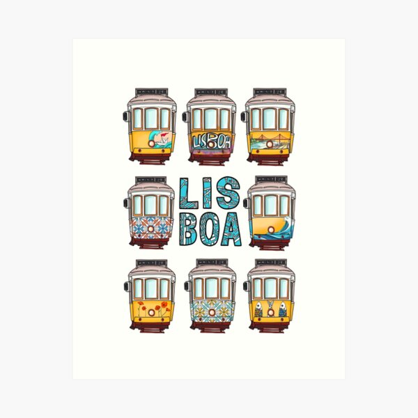 Art Trams Lissabon Kunstdruck