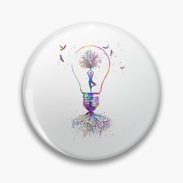 Item preview, Yoga tree, yoga tree pose, tree rooted, yoga pose in bulb designed and sold by Rosaliartbook.