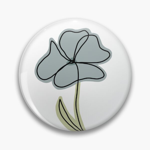 Item preview, Slate Blue Line Flower  designed and sold by EmMccollister.