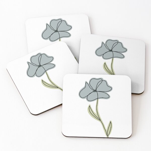 Item preview, Slate Blue Line Flower  designed and sold by EmMccollister.