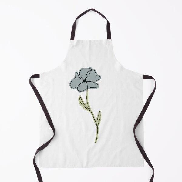 Item preview, Slate Blue Line Flower designed and sold by EmMccollister.